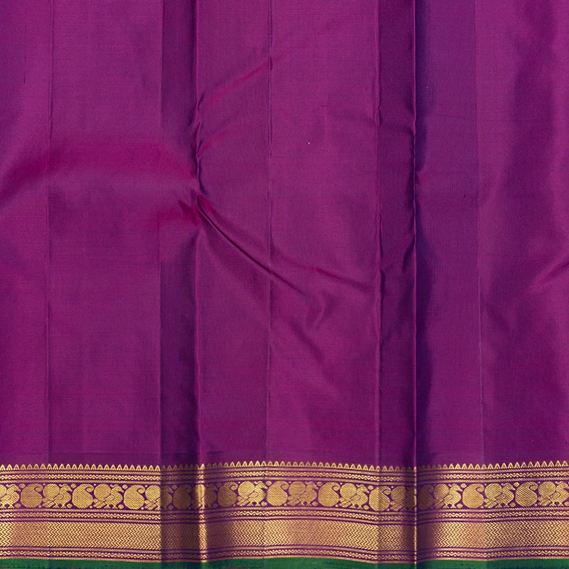 Hayagrivas Handloom Royal Blue Kanjivaram Silk Saree with Purple Border KSBE4H8-1