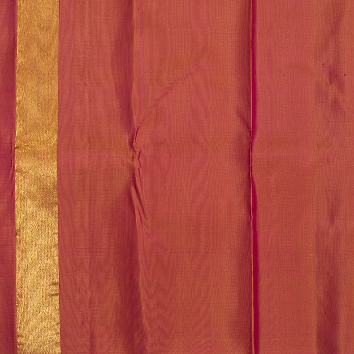 Hayagrivas Handloom Beige Kanjivaram Silk Saree with Onion Pink Border KBF393F1-1