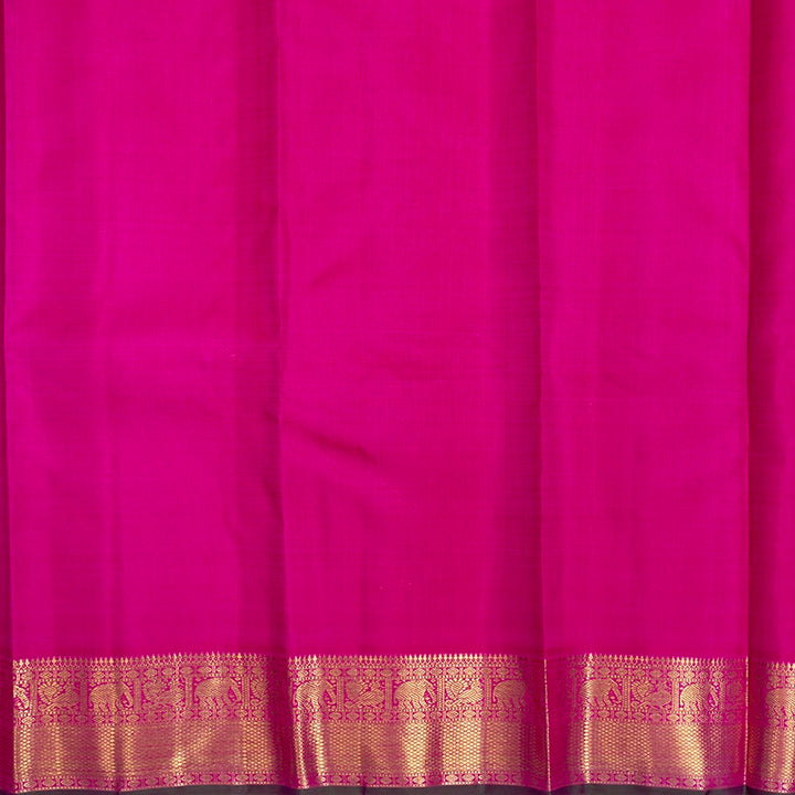 Hayagrivas Handloom Purple Kanjivaram Silk Saree with Rani Pink Border KBE2045A7-1