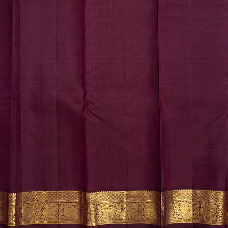 Hayagrivas Handloom Pink Kanjivaram Silk Saree with Burgundy Border KBF237E2-1