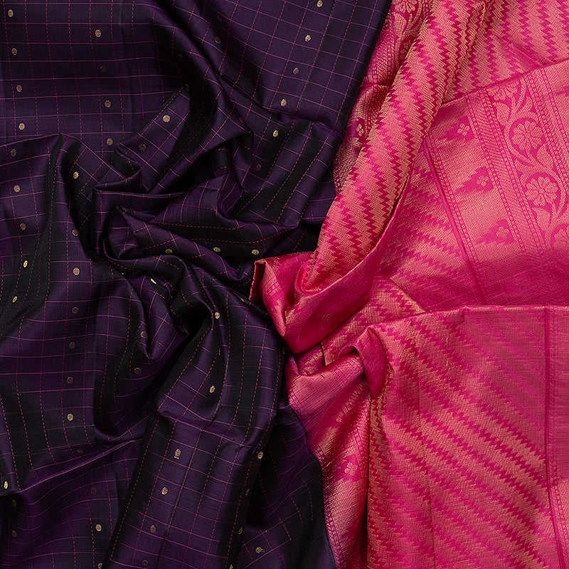 Hayagrivas Purple Handloom Soft Silk Saree KBF535G5-2