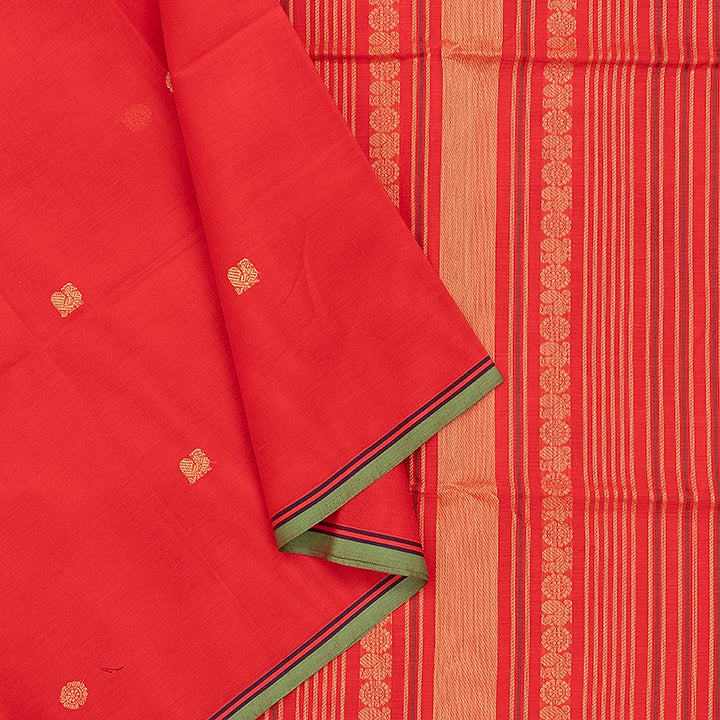 Hayagrivas Peach Pink Handloom Kanchi Cotton Saree KBE2145A7-1