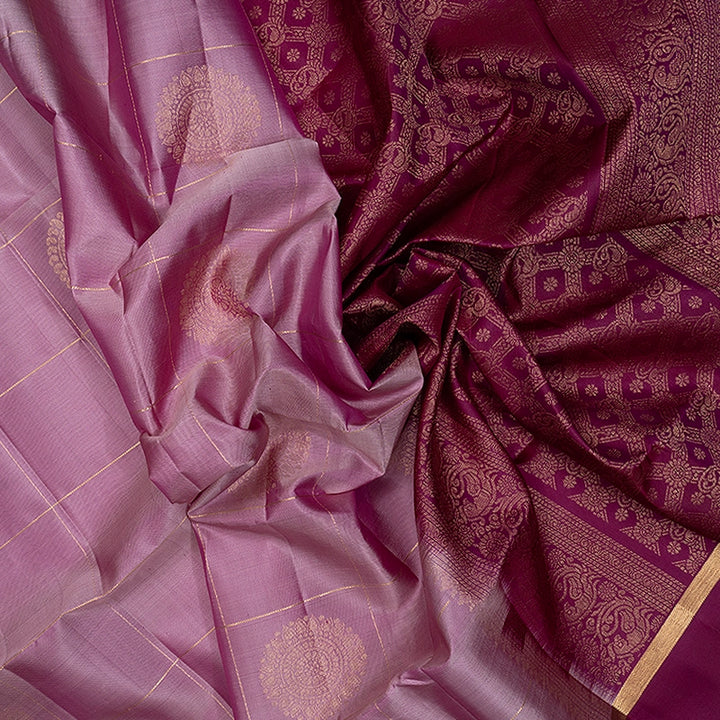 Hayagrivas Lotus Pink Handloom Soft Silk Saree KBF536G2-6