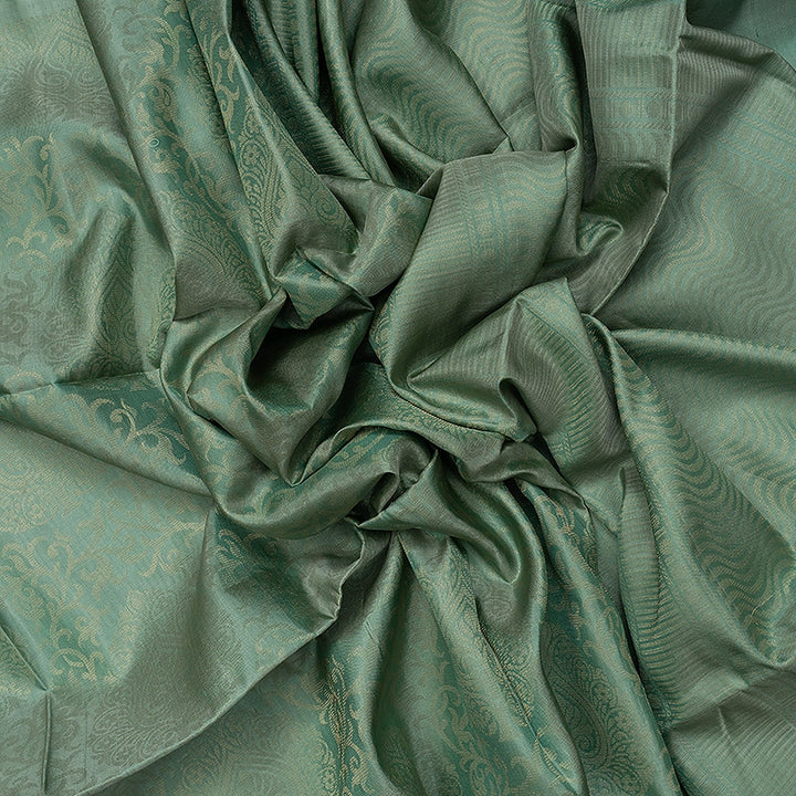 Hayagrivas Pastel Green Handloom Soft Silk Saree KBE2106A30-1