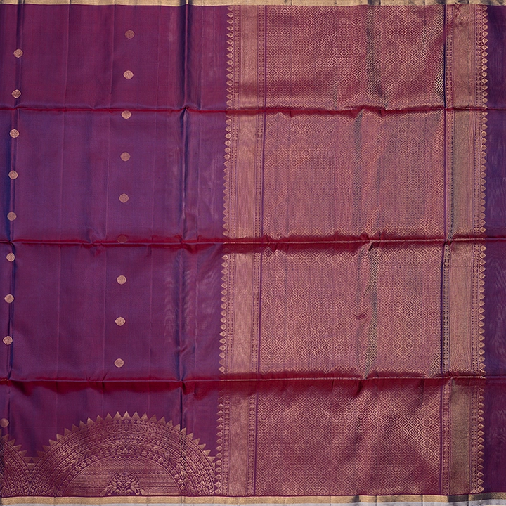 Hayagrivas Wine Purple Handloom Soft Silk Saree KBF880H7-20