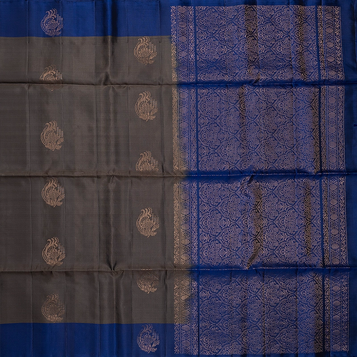 Hayagrivas Cement Green Handloom Soft Silk Saree KBF883H2-18