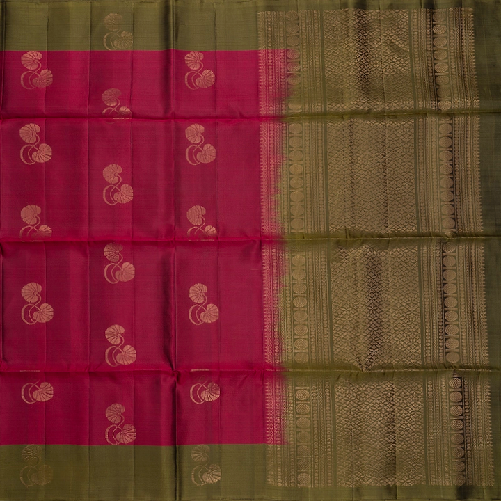 Hayagrivas Red Handloom Soft Silk Saree KBF883H2-5