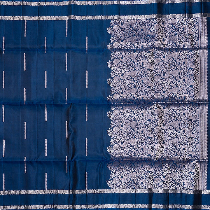 Hayagrivas Ramar Blue Handloom Soft Silk Saree KBF883H20-8