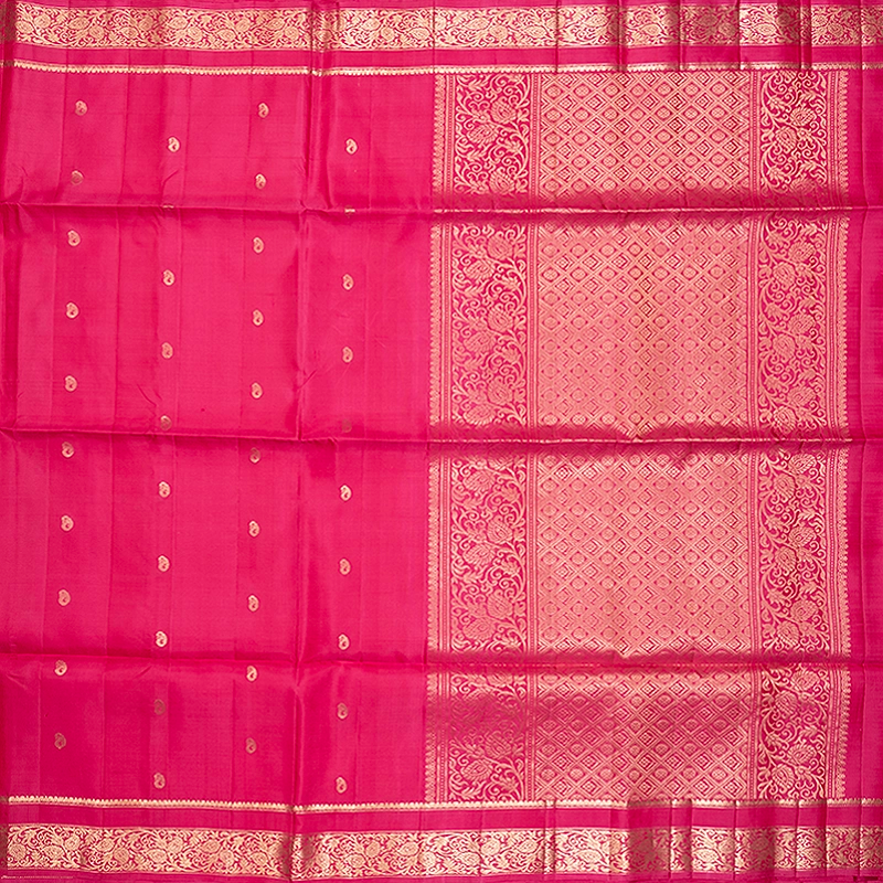 Hayagrivas Pink Handloom Soft Silk Saree KBF883H4-2