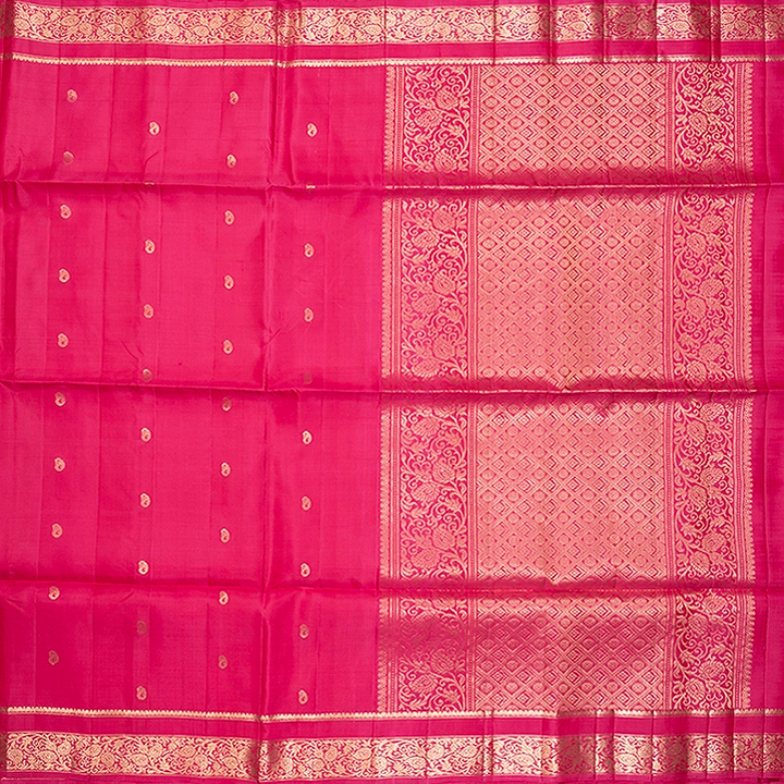 Hayagrivas Pink Handloom Soft Silk Saree KBF883H4-2