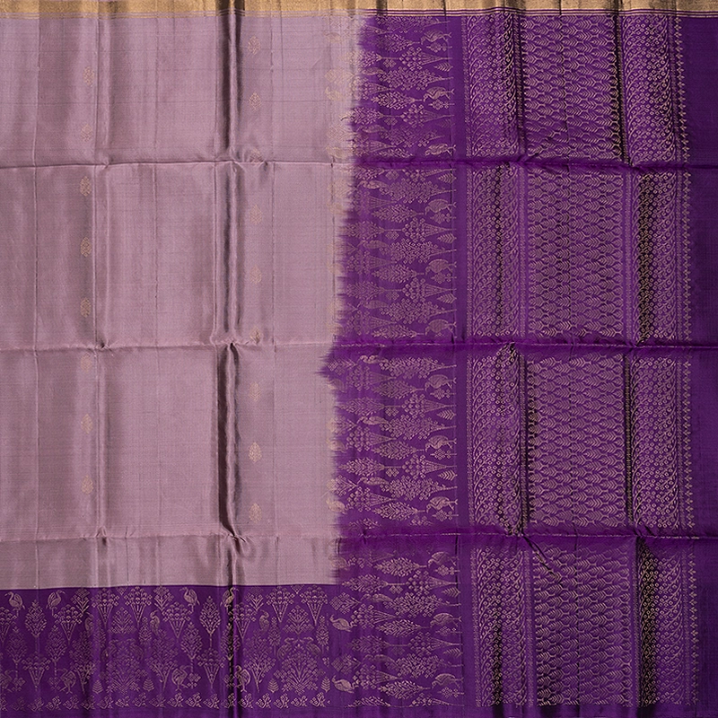 Hayagrivas Mauve Handloom Soft Silk Saree KBF888H4-2