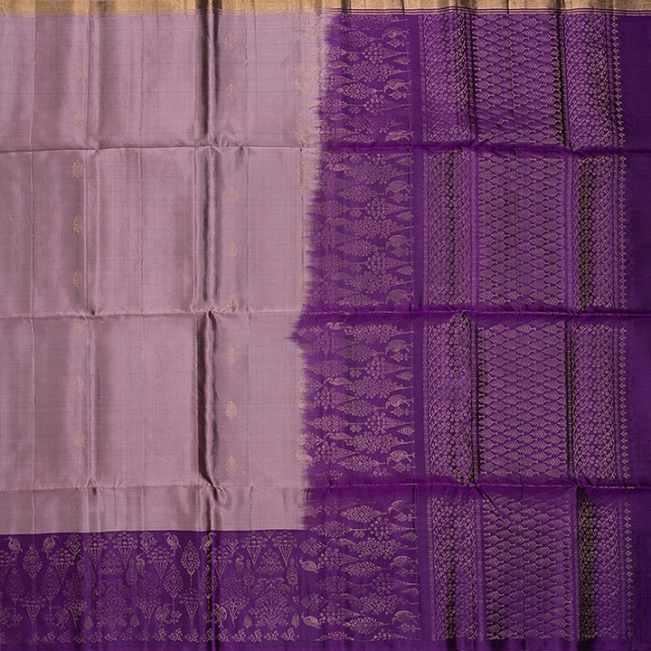 Hayagrivas Mauve Handloom Soft Silk Saree KBF888H4-2