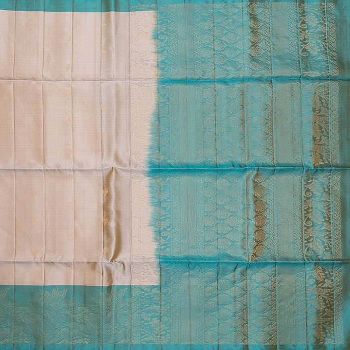 Hayagrivas Cream Handloom Soft Silk Saree KBF892H4-1