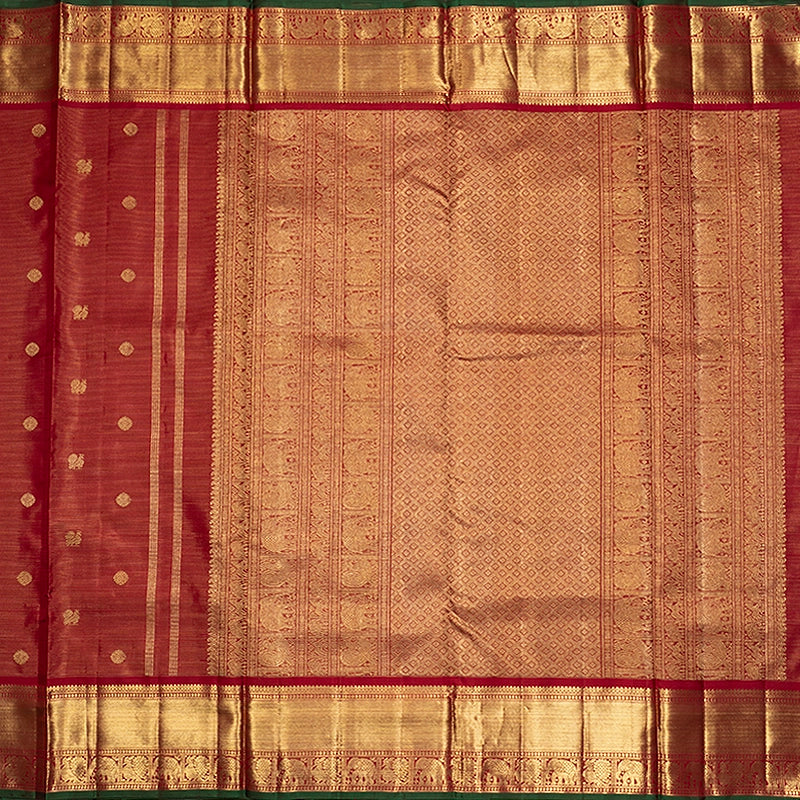 Hayagrivas Handloom Maroon Ten Yards Silk Saree KBFL383J1-1-BF383-SBS