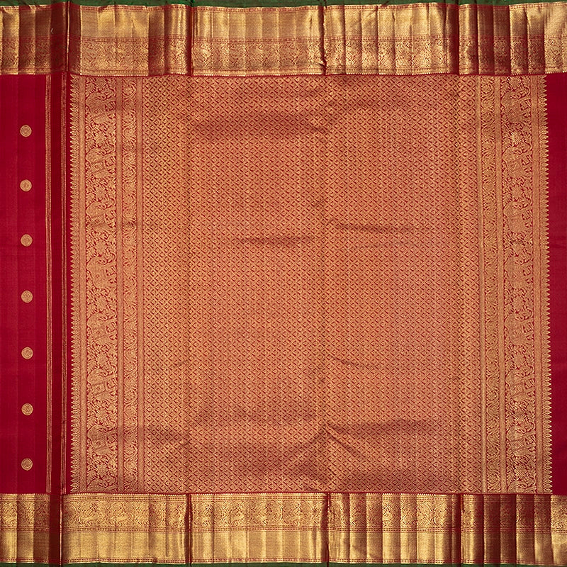 Hayagrivas Handloom Maroon Ten Yards Silk Saree KBFL385J1-1-BF385-SBS