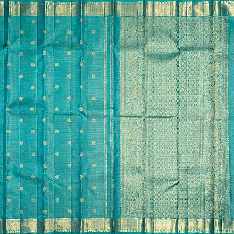 Hayagrivas Handloom Teal Green Kanjivaram Silk Saree KBFL389J1-1-BF389-SBS