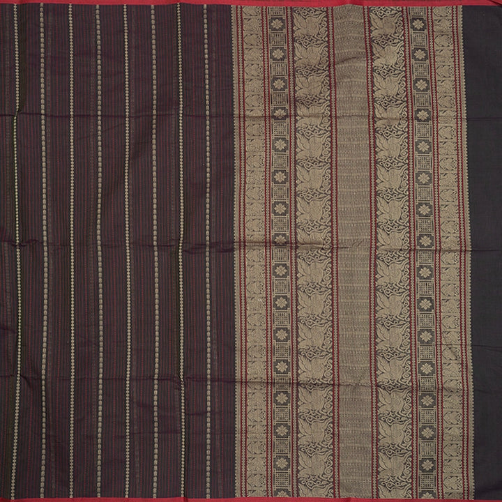 Hayagrivas Peacock Green &amp; Purple Dual Tone  Handloom Kanchi Cotton Saree SSCBF132H17-1