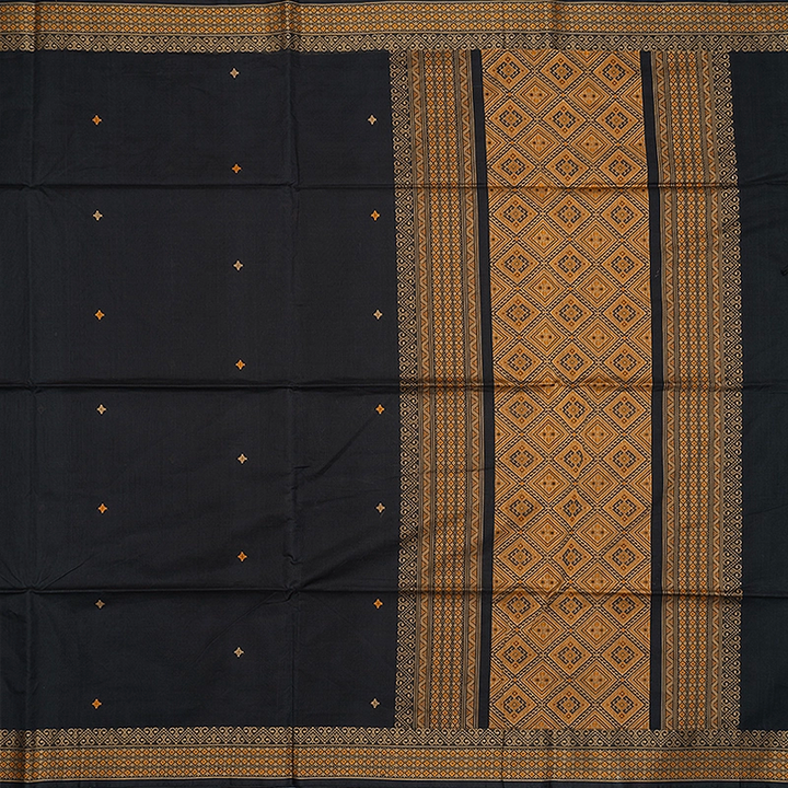 Hayagrivas Black Handloom Kanchi Cotton Saree SSCBF132H2-2