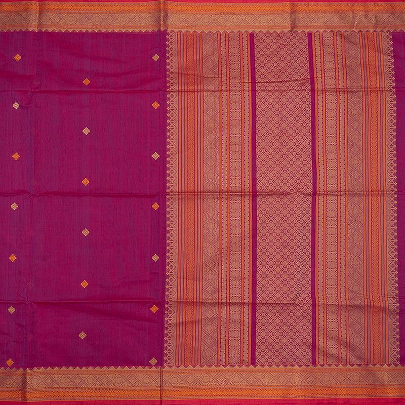 Hayagrivas Purple Handloom Kanchi Cotton Saree SSCBF132H30-1