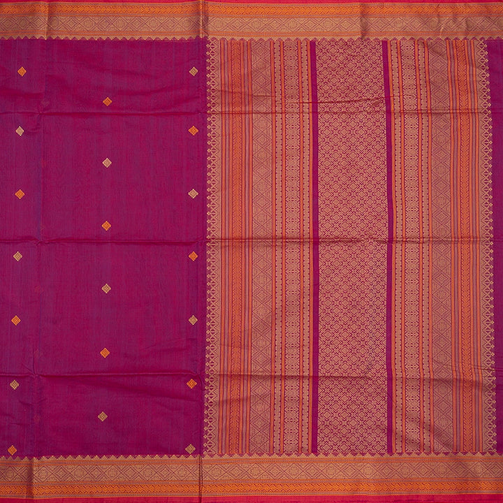 Hayagrivas Purple Handloom Kanchi Cotton Saree SSCBF132H30-1
