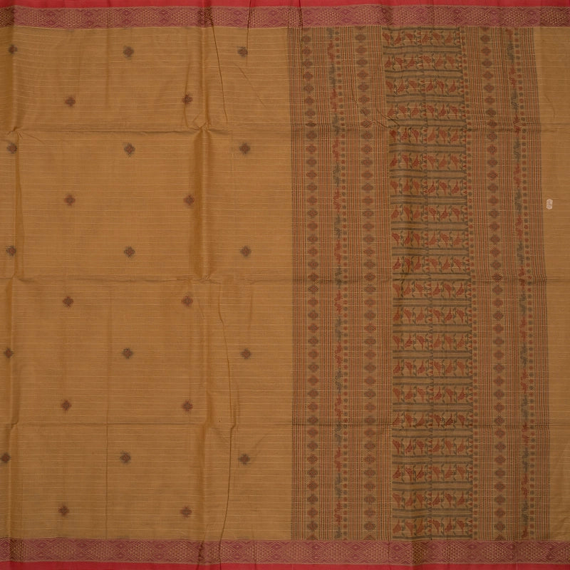 Hayagrivas Khaki Brown Handloom Kanchi Cotton Saree SSCBF132H6-4