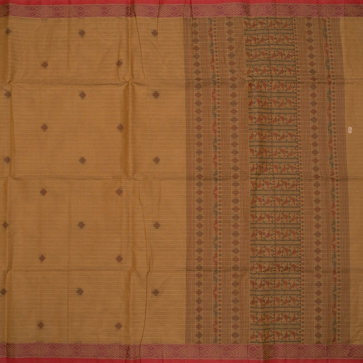 Hayagrivas Khaki Brown Handloom Kanchi Cotton Saree SSCBF132H6-4
