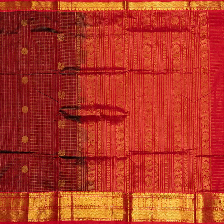 Hayagrivas Deep Maroon Pure Silk Cotton Saree SSCBF137H4-7