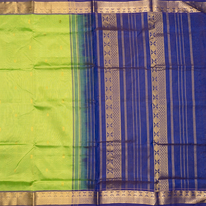Hayagrivas Green Pure Silk Cotton Saree SSCBF137H8-1