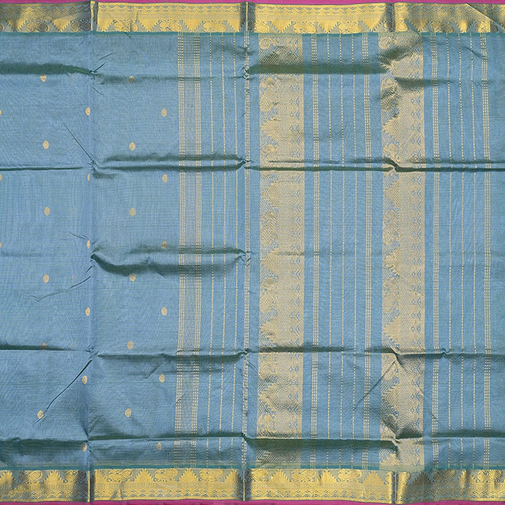 Hayagrivas Powder Blue Pure Silk Cotton Saree SSCBF137H8-9