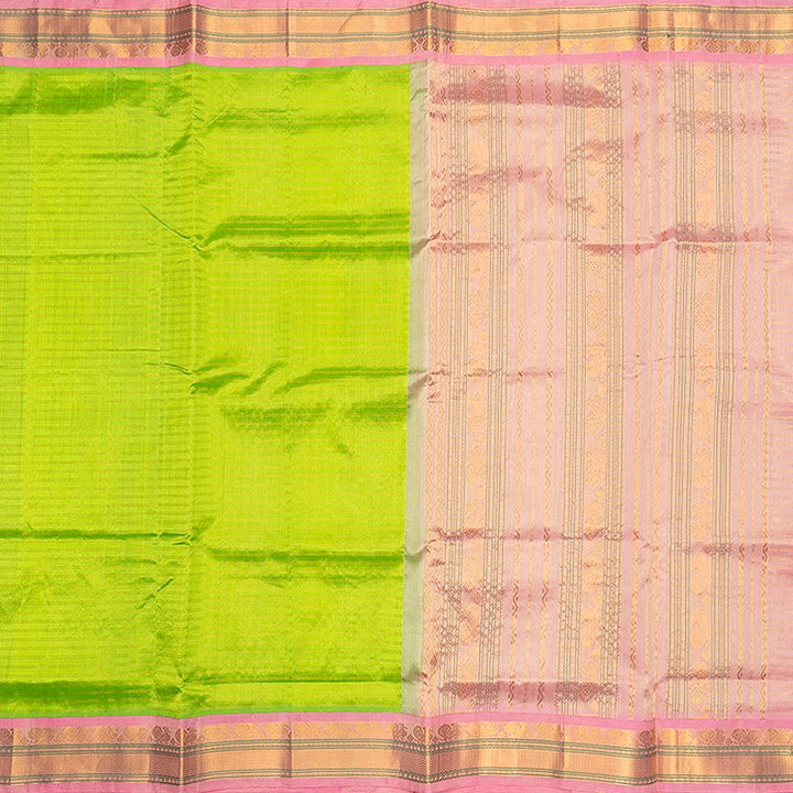Hayagrivas Fluorescent Green Pure Silk Cotton Saree SSCBF139H7-2