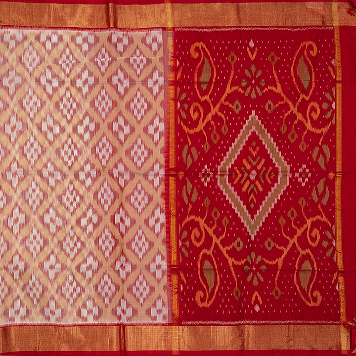 Hayagrivas White Handloom Ikkat Soft Silk Saree SSCBF155H1-41