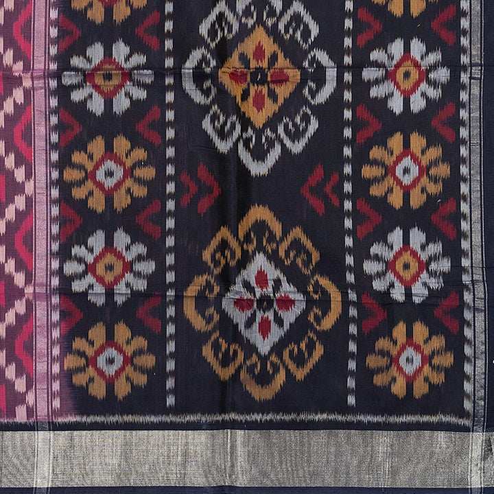 Hayagrivas Mauve Purple Ikkat Kora Silk Cotton Saree SSCBF155H1-43