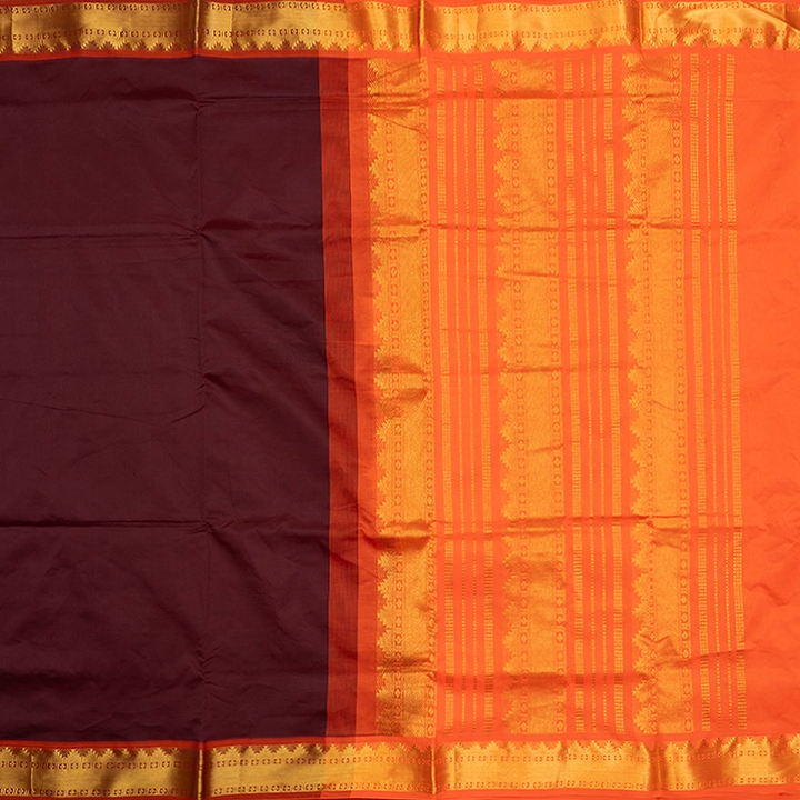 Hayagrivas Brown Semi Silk Cotton Saree SSCBF164I1-120