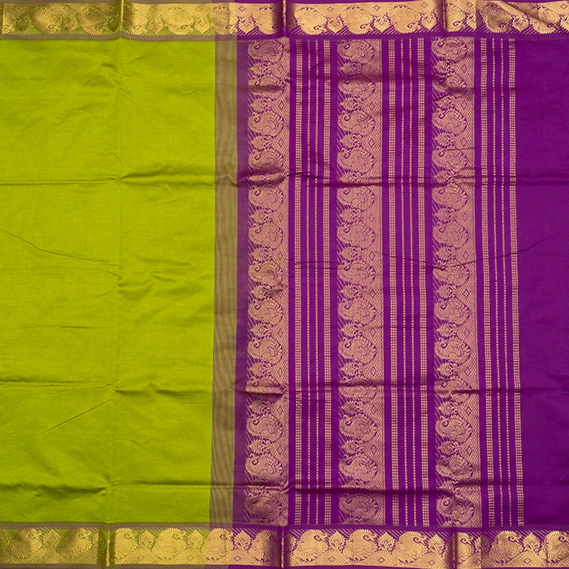 Hayagrivas Parrot Green Semi Silk Cotton Saree SSCBF164I1-21