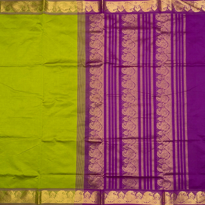 Hayagrivas Parrot Green Semi Silk Cotton Saree SSCBF164I1-21
