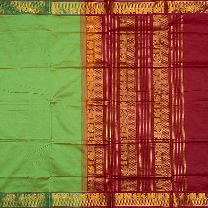 Hayagrivas Sampanga Green Semi Silk Cotton Saree SSCBF164I1-4