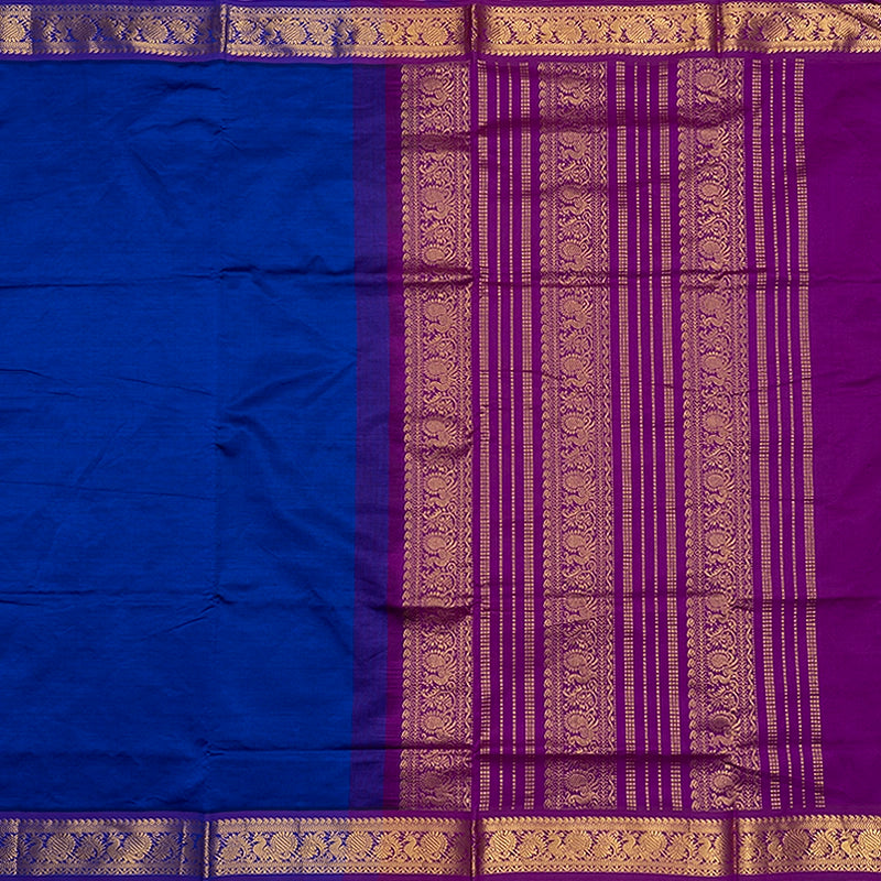 Hayagrivas Royal Blue Semi Silk Cotton Saree SSCBF164I1-61