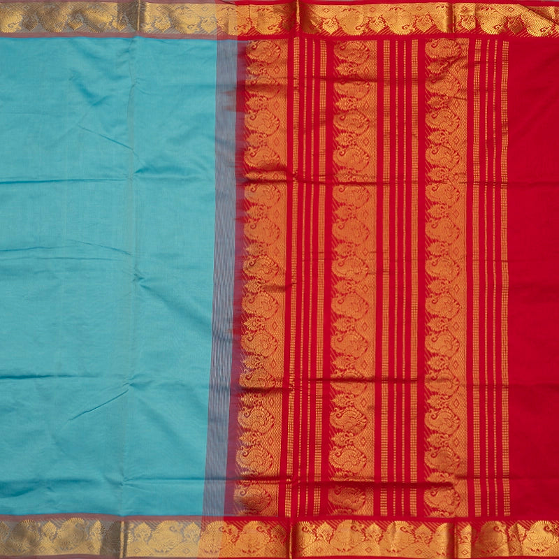 Hayagrivas Ice Blue Semi Silk Cotton Saree SSCBF164I1-62