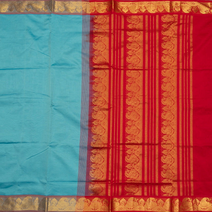 Hayagrivas Ice Blue Semi Silk Cotton Saree SSCBF164I1-62
