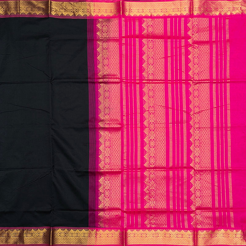 Hayagrivas Black Semi Silk Cotton Saree SSCBF164I1-81