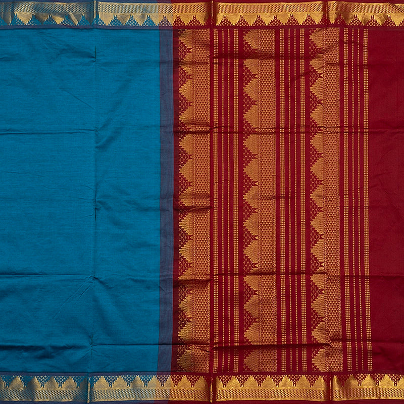 Hayagrivas Ramar Blue Semi Silk Cotton Saree SSCBF164I1-94