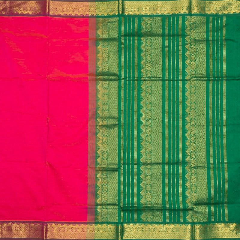Hayagrivas Bright Pink Semi Silk Cotton Saree SSCBF164I1-162