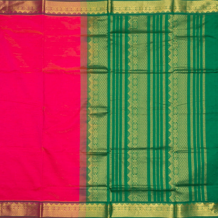 Hayagrivas Bright Pink Semi Silk Cotton Saree SSCBF164I1-162