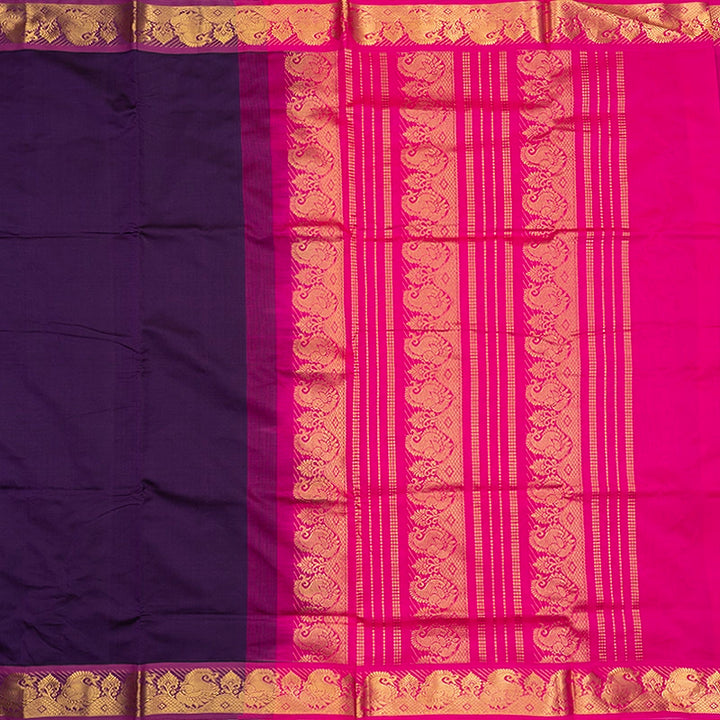 Hayagrivas Deep Violet Semi Silk Cotton Saree SSCBF164I1-60