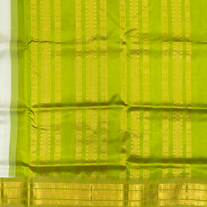 Hayagrivas White Pure Silk Cotton Saree SSCBF175I7-4