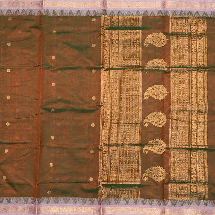 Hayagrivas Manthalir Green Kanchi Silk Cotton Saree SSCBF179I5-16