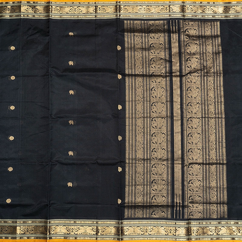 Hayagrivas Black Kanchi Silk Cotton Saree SSCBF179I5-27