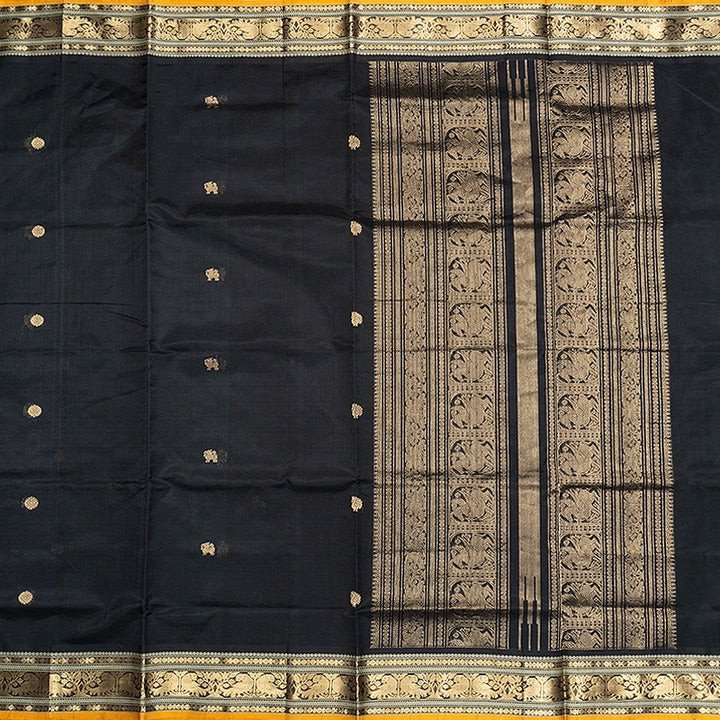 Hayagrivas Black Kanchi Silk Cotton Saree SSCBF179I5-27