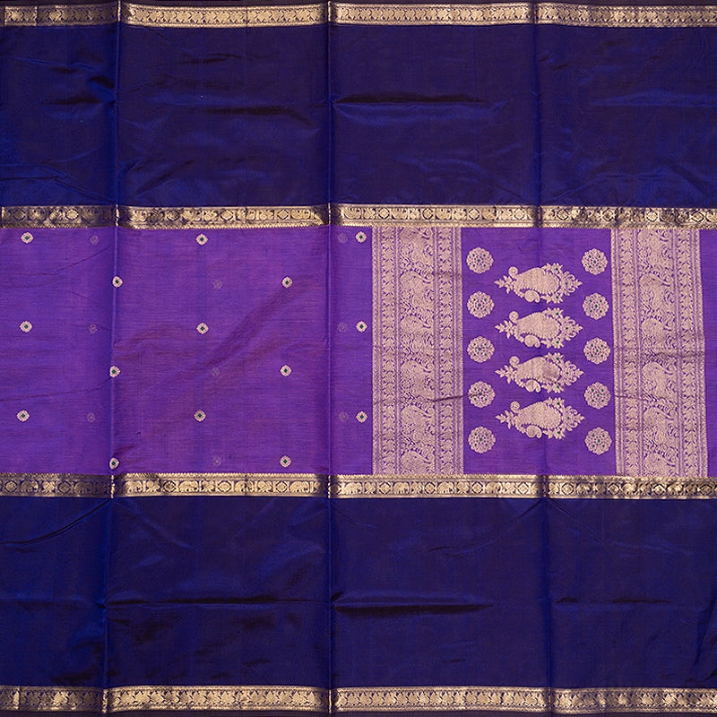 Hayagrivas Lavender Kanchi Silk Cotton Saree SSCBF179I10-3