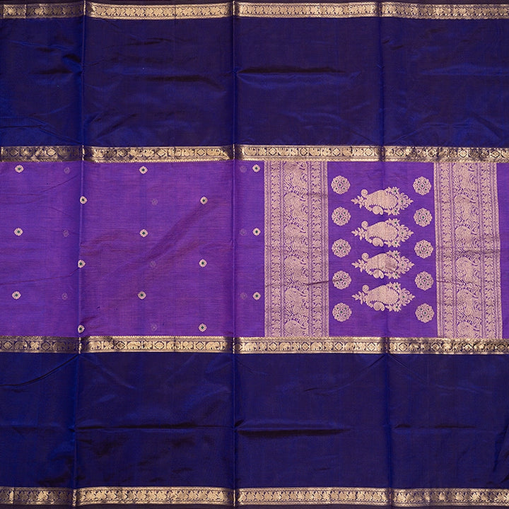 Hayagrivas Lavender Kanchi Silk Cotton Saree SSCBF179I10-3